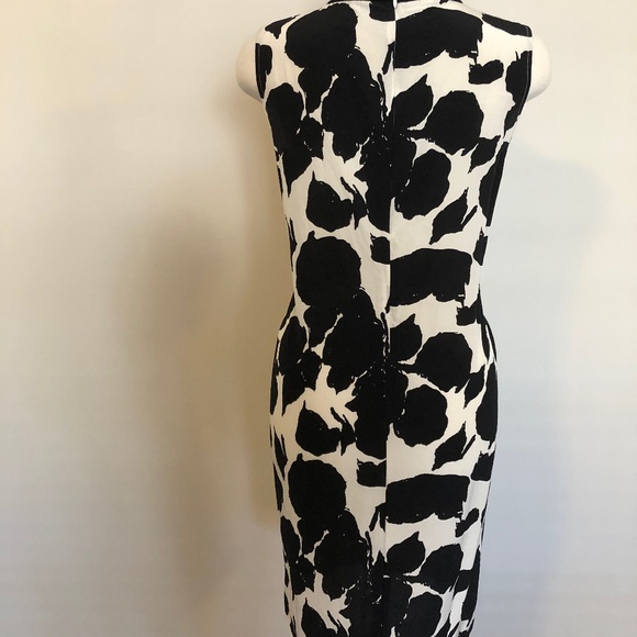 Like-New Derek Lam Black/White Floral Silk Dress - Picture 2 of 9